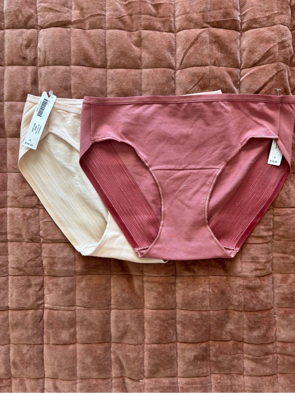 Cotton Blend Briefs - Rose and Cream